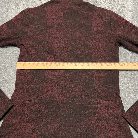 Athleta Jacket Womens Small Shanti Jacquard Full Zip Antique Burgundy Textured - Picture 4 of 8